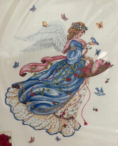 VTG 1994 Dimensions #3777 The Gold Collection Angel of Spring Cross Stitch NIP - Picture 2 of 4