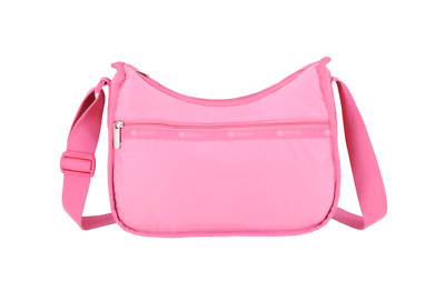 LeSportsac Fuchsia Classic Hobo Crossbody Bag, Tropical Tonal Pink Lemonade, NWT