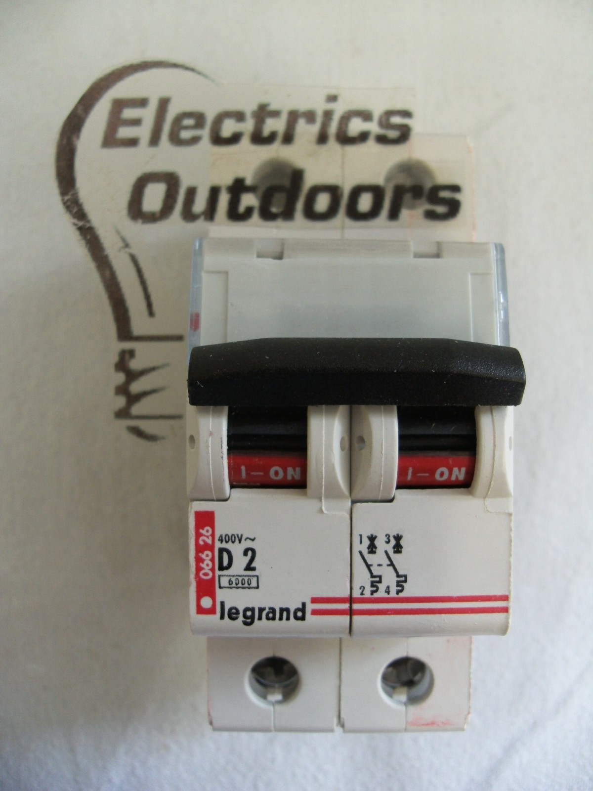 LEGRAND 2 AMP TYPE D 6 kA DOUBLE POLE MCB CIRCUIT BREAKER 400V 06626 BS EN 60898