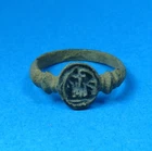 AUTHENTIC NICE 1600s JESUIT 17TH CENTURY RING BRONZE FOUND SPANISH IHS JESUS