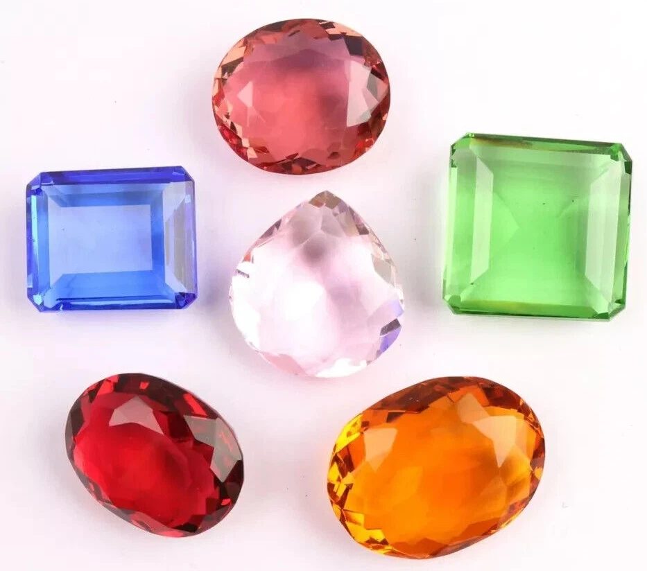 Topaz, Amethyst, Citrine & Alexandrite Gemstone Mix Color & Cut Gemstones Lots - Image 2 of 4