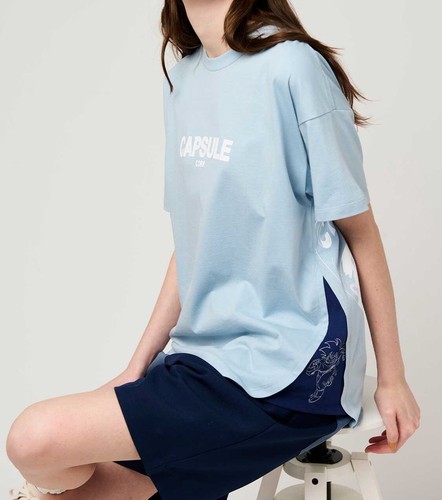 DRAGON BALL Z x Graniph 20x gravity Side gusset T-shirt Cotton Light Blue Japan - Picture 7 of 9