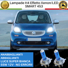 COPPIA LAMPADINE H4 PER SMART FORFOUR 453 EFFETTO XENON LED ULTRALUMINOSI