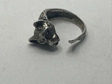 Vintage Boma Sterling Silver 925 Kitty Cat Wrap Around Ring size 5