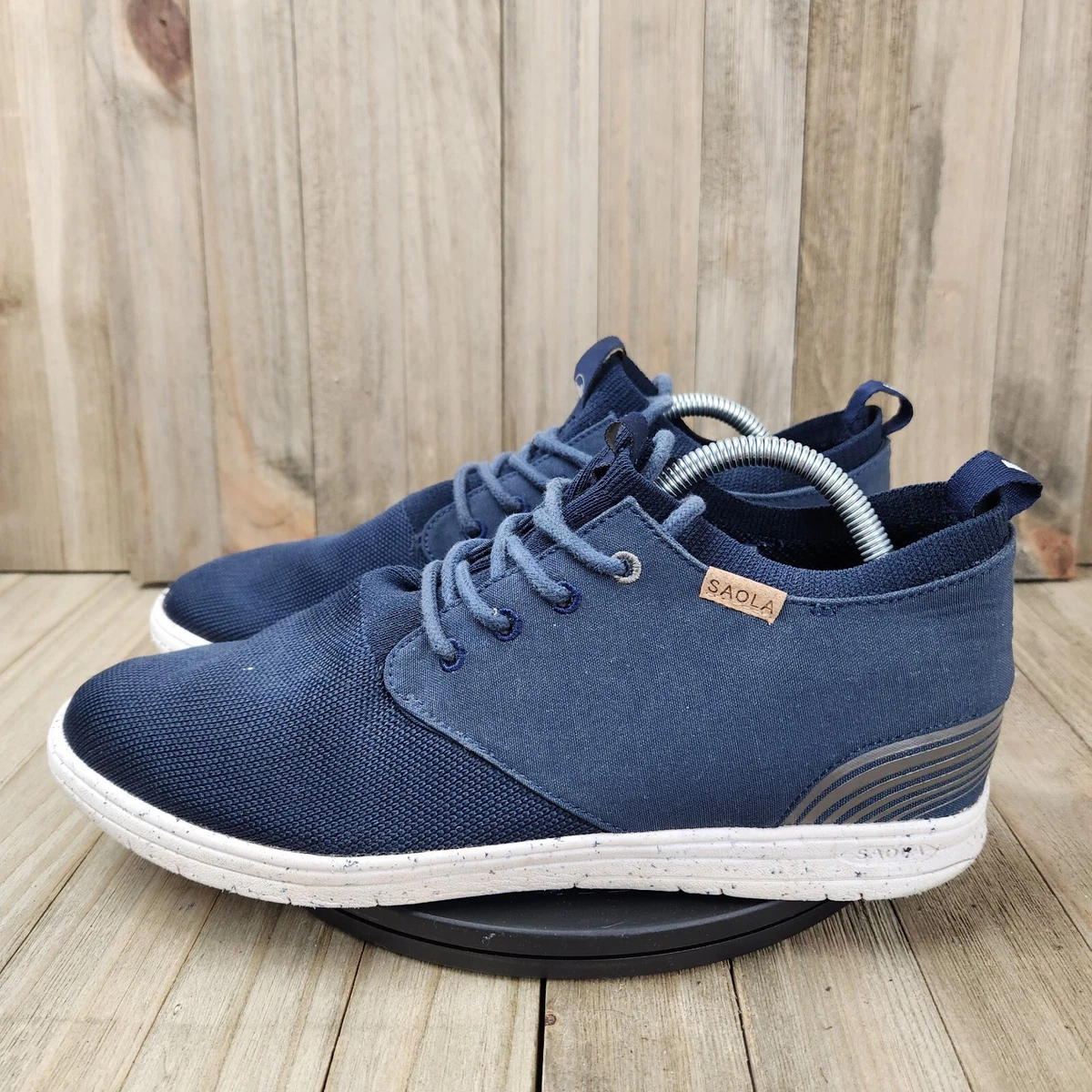 Mens Saola size 10 Blue Casual Fashion Vegan Friendly Sneakers Shoes