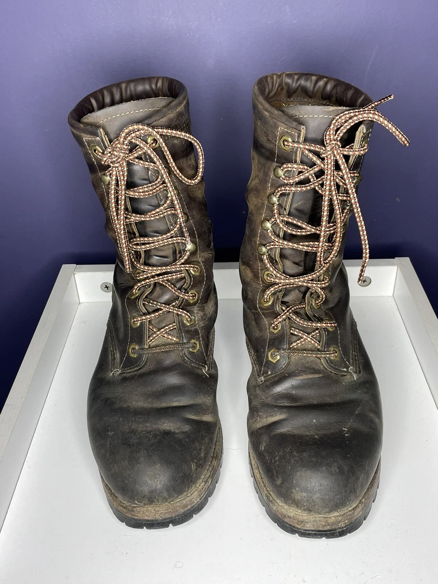 chippewa boots Sz 11 Preowned Brown Logger Style Boot Made USA