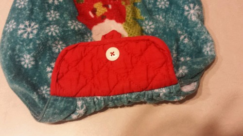 Christmas Santa Design Kitchen Hanging Towel with Quilted Hanger Decor Holiday - Picture 3 of 3