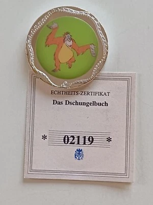 Das Dschungelbuch - King Louie, Farbprägung, Cu versilbert, (M256) - Bild 1 von 3