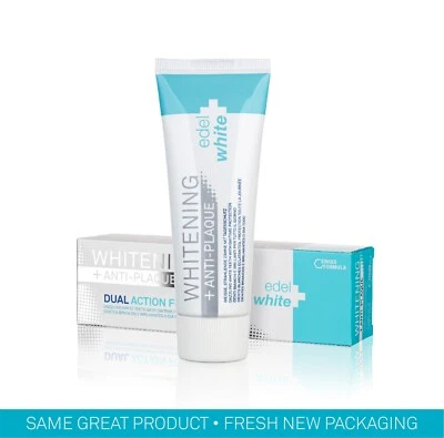 2x edel+white Anti-Plaque + Whitening Zahnpasta 2x 75ml - Neu - OVP