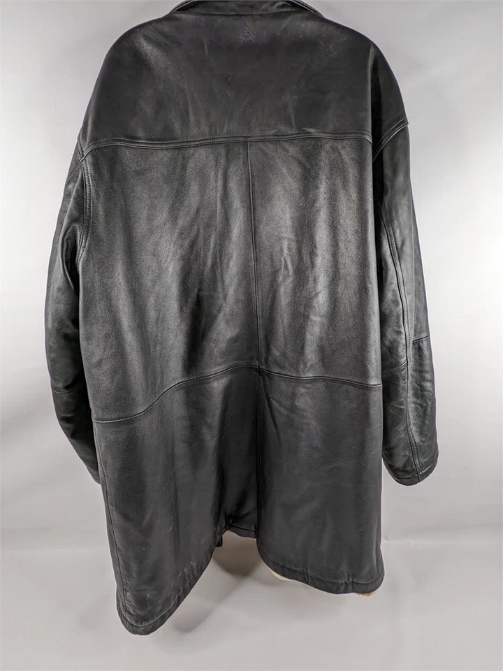 Abrigo Chinchilla Stacy Adams Cuero Negro/Imitación De Colección Foto 2 de 4