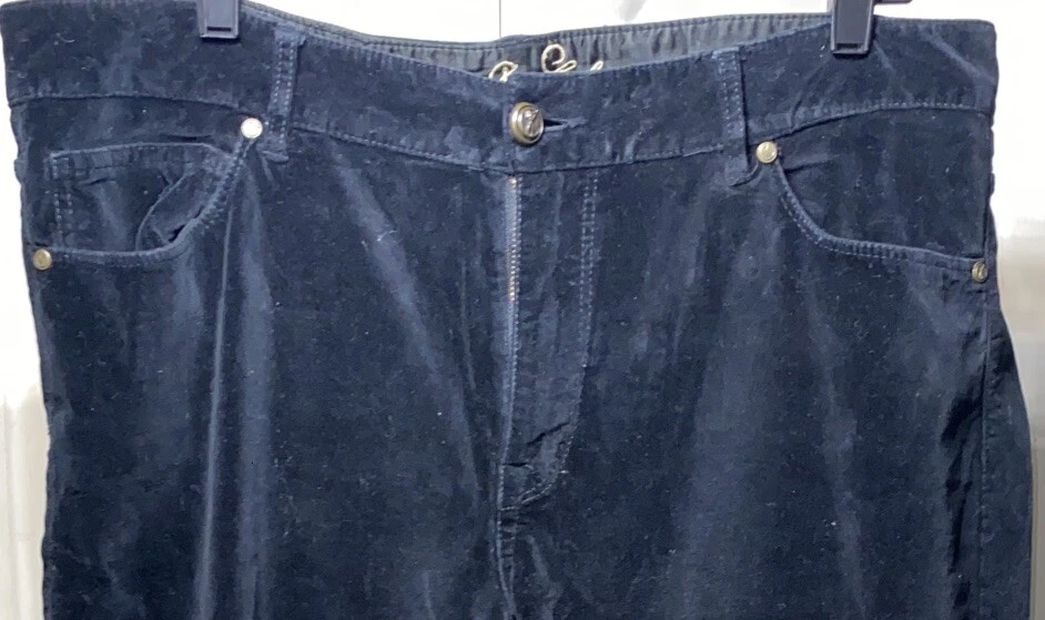 Pantalones de terciopelo Cookie Johnson Black Grace Bootcut 34 (2462) usados en excelente estado usados una vez Foto 3 de 4