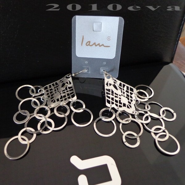I AM *PRECIOSOS PENDIENTES PLATEADOS LARGOS* Ref.B030 + REGALO/GIFT