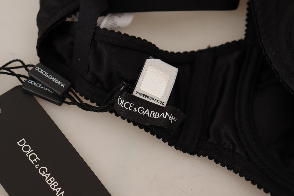 DOLCE & GABBANA Bra Balconette Underwear Black Polka Dot
