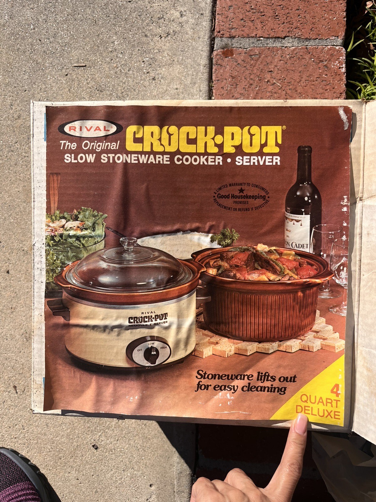 Vintage 1970's Rival CrockPot Model 3154 Slow Cooker 4 Qt In Box Brown