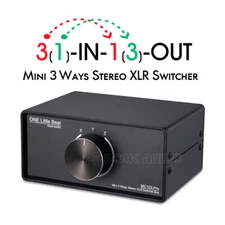 1(3)-IN-3(1)-OUT XLR Balanced Audio Converter Stereo Passive Selector Switcher