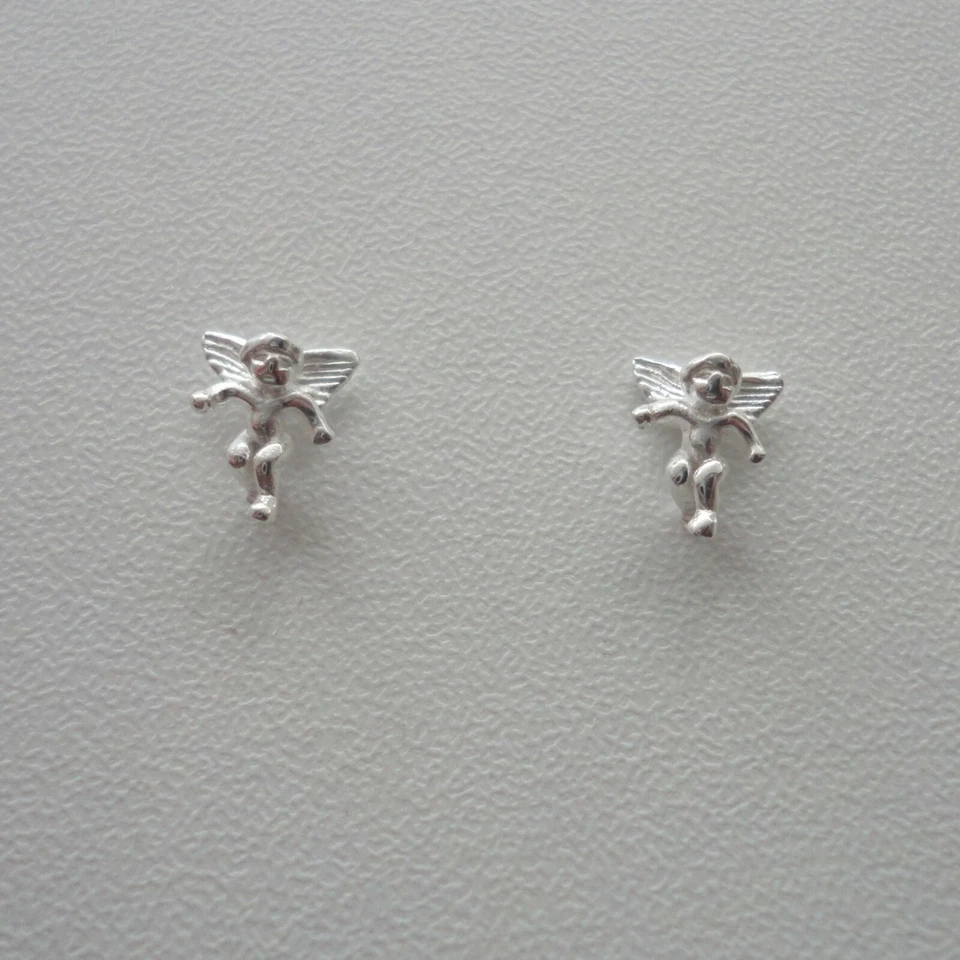 Engel Ohrstecker Engelsschmuck Glückssymbol Kinderschmuck Putte Putto Silber 925 - Bild 1 von 4
