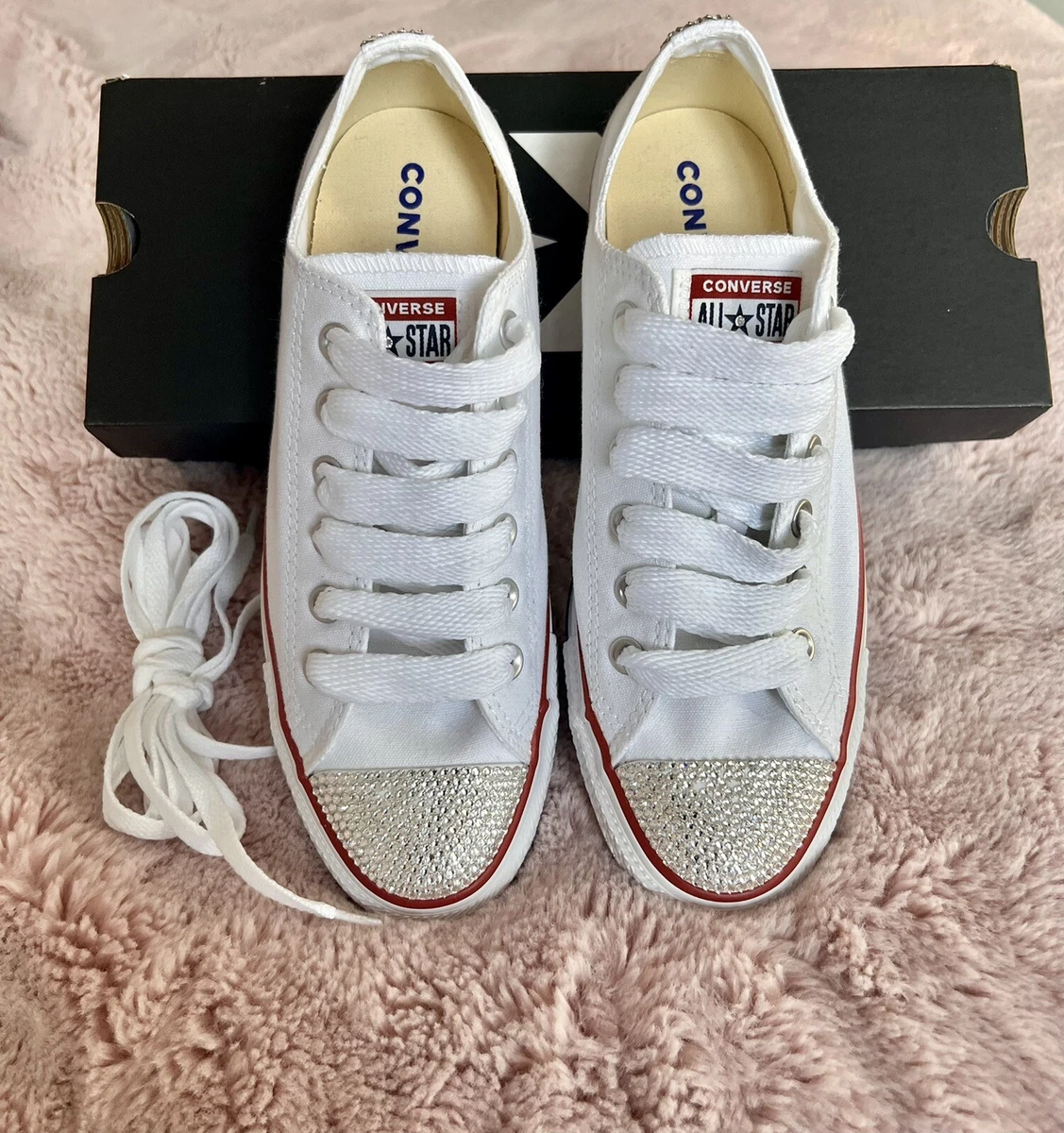Converse trainers 2024 with swarovski crystals