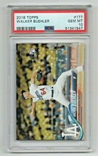 2018 Topps * Rookie Card * Walker Buehler * #177 * PSA 10 * Gem Mint. rookie card picture