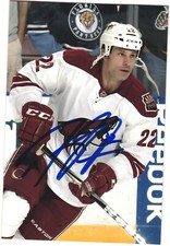 Daymond Langkow Autographed 4x6 Color Photo Phoenix Coyotes #22 White A