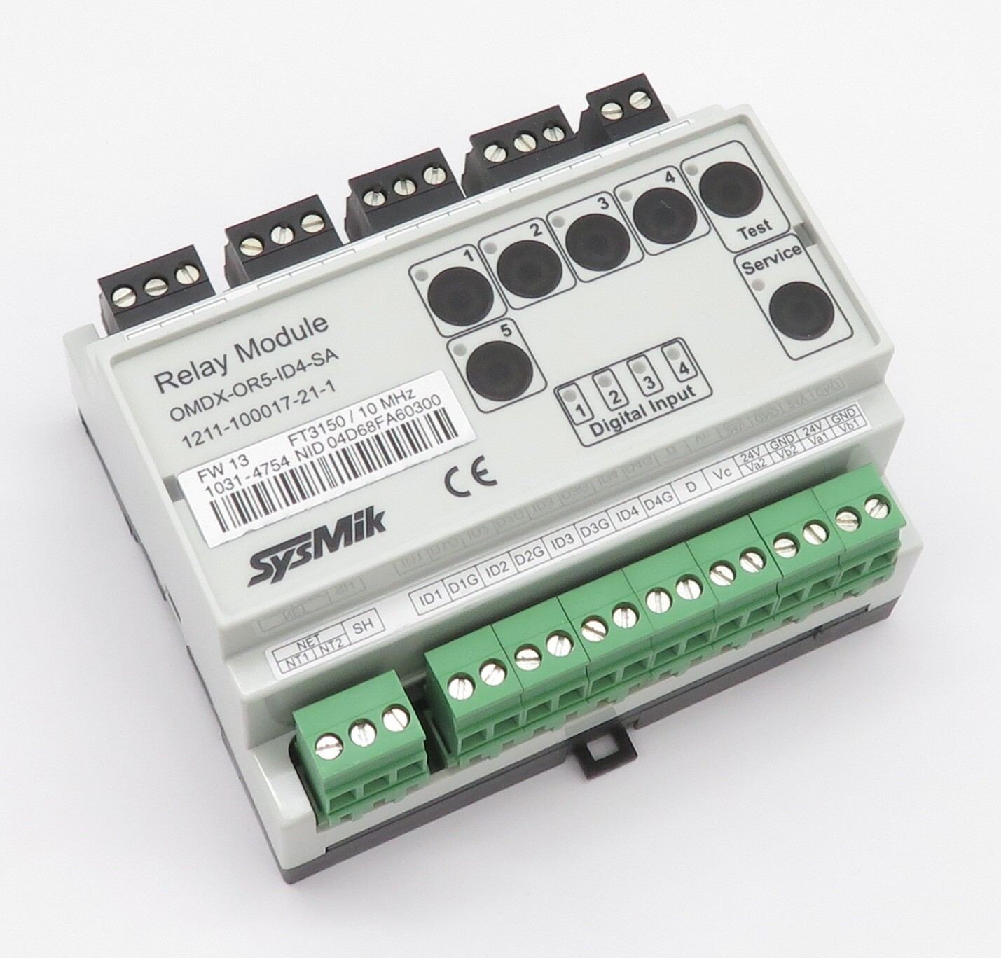 SysMik OMDX-OR5-ID4-SA Relay Module LONWORKS Relay Module 4xDI 5xRelay NO 8A