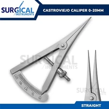 Castroviejo Caliper Surgical Dental Instrument 0 to 20 MM 3.5" (8.89cm) German G