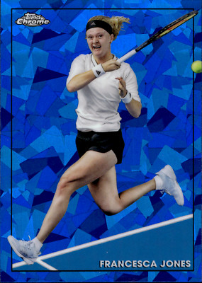 Francesca Jones 2021 Topps Chrome Sapphire Tennis Blue Sapphire Parallel SP #95