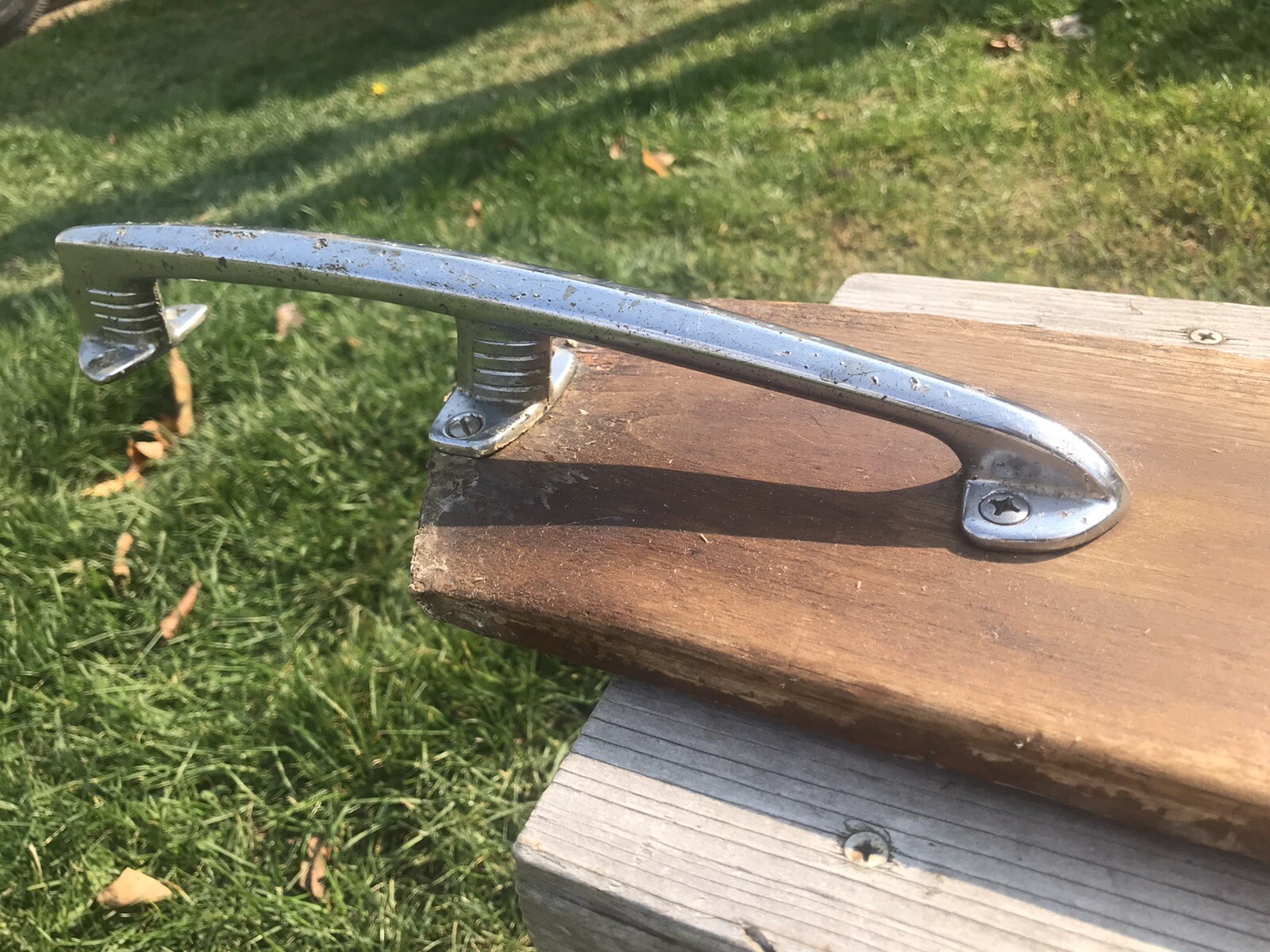 Vintage Boat Part Salvage Wood Boat Man Cave Marine Decor 57” Length