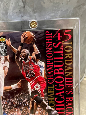 ジョーダンオート　jordan auto /45希少 Michael Jordan Card - SP - UPPER DECK VERY RARE! WEARING BULLS
