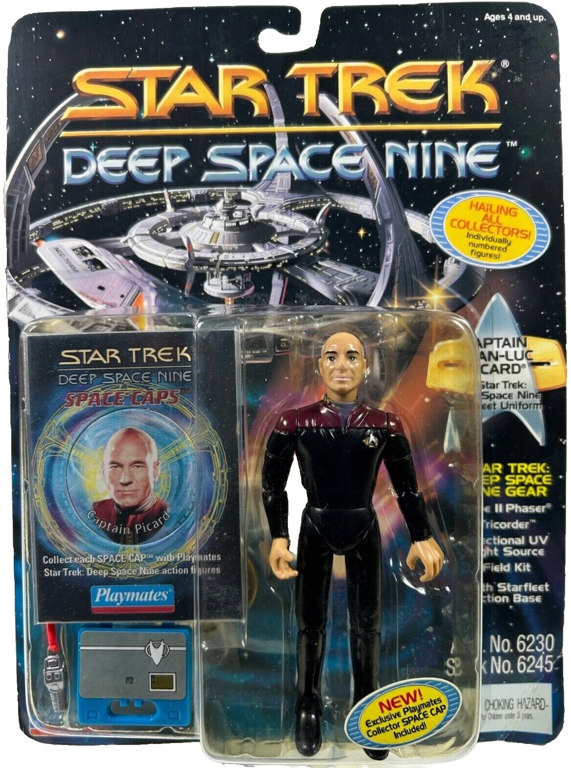 Playmates Toys el capitán Jean-Luc Picard figuras de acción y accesorios
