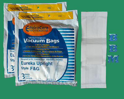 6 Eureka Style F&G Allergen Vacuum Bag 52320B 5062 Sanitaire 54924 57695A Clarke