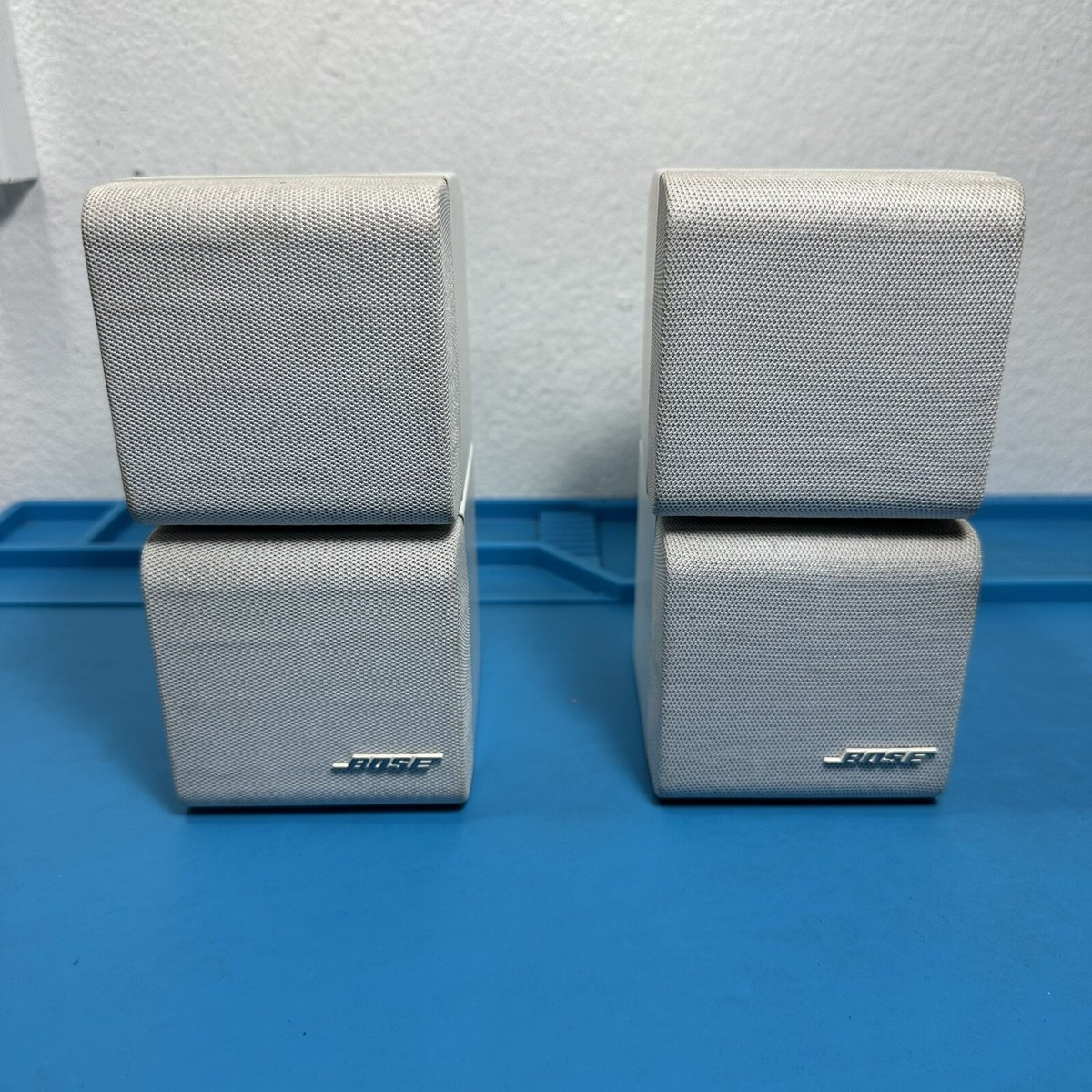 Double Cube Speaker for BOSE Lifestyle Acoustimass Pair White
