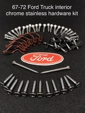 1967-1972 Ford Truck Chrome Stainless Interior Screw Kit