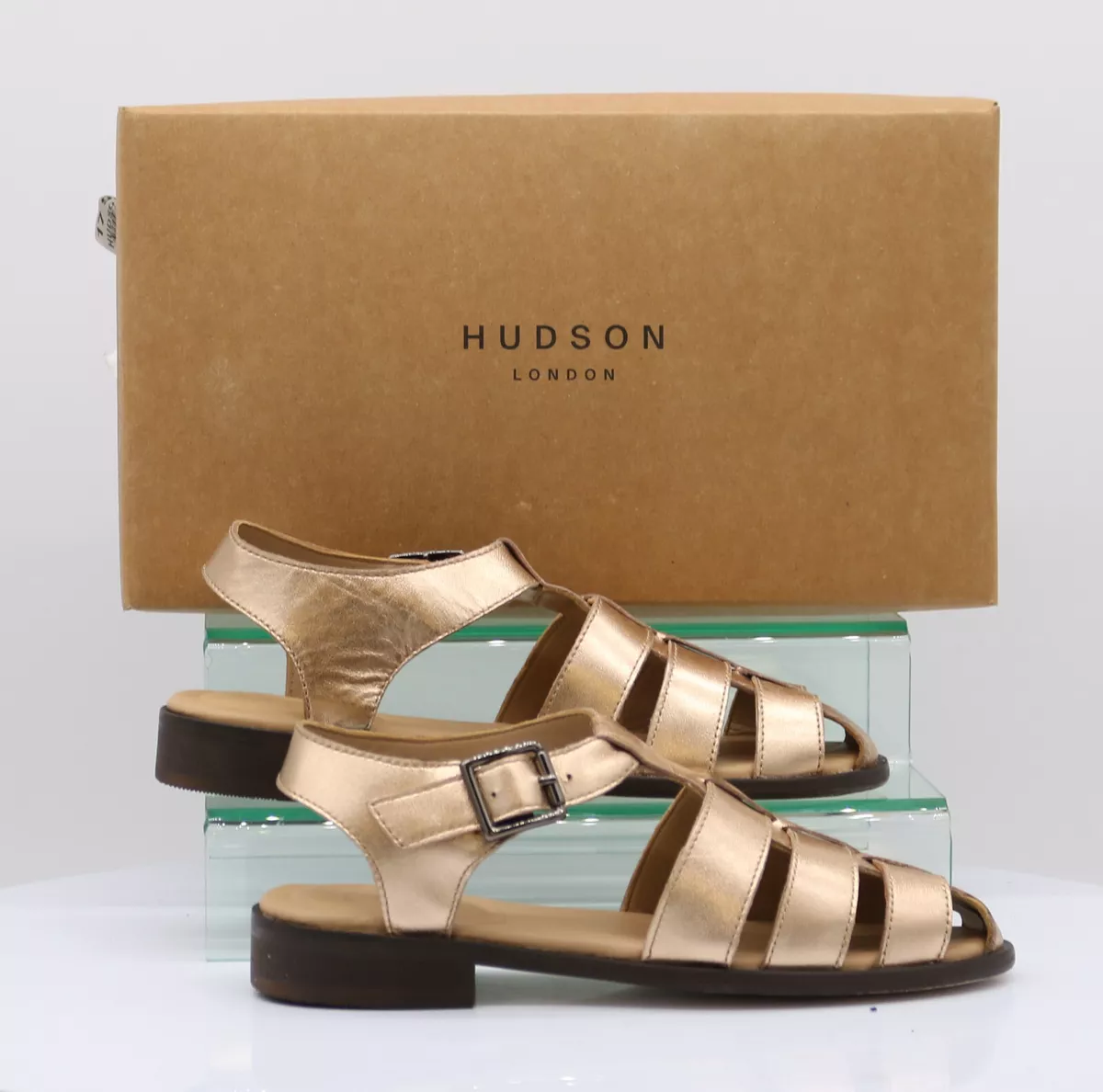 HUDSON ARABELLA NAPPA WOMENS SANDALS UK 3 EU 36 BRONZE LEATHER RRP