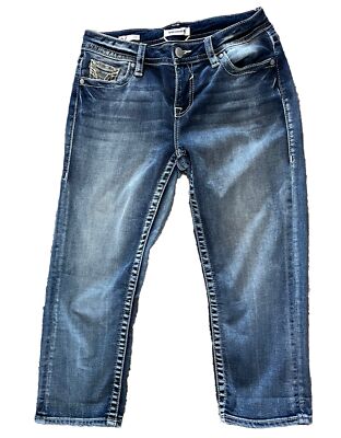 Vigoss Women's Capri Jeans Size Medium Wash Blue