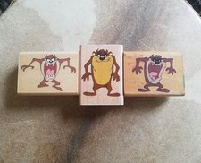 Rubber Stampede LOONEY TUNES TAZ Tasmanian Devil Mounted Stamp Lot WB Vtg 1990's