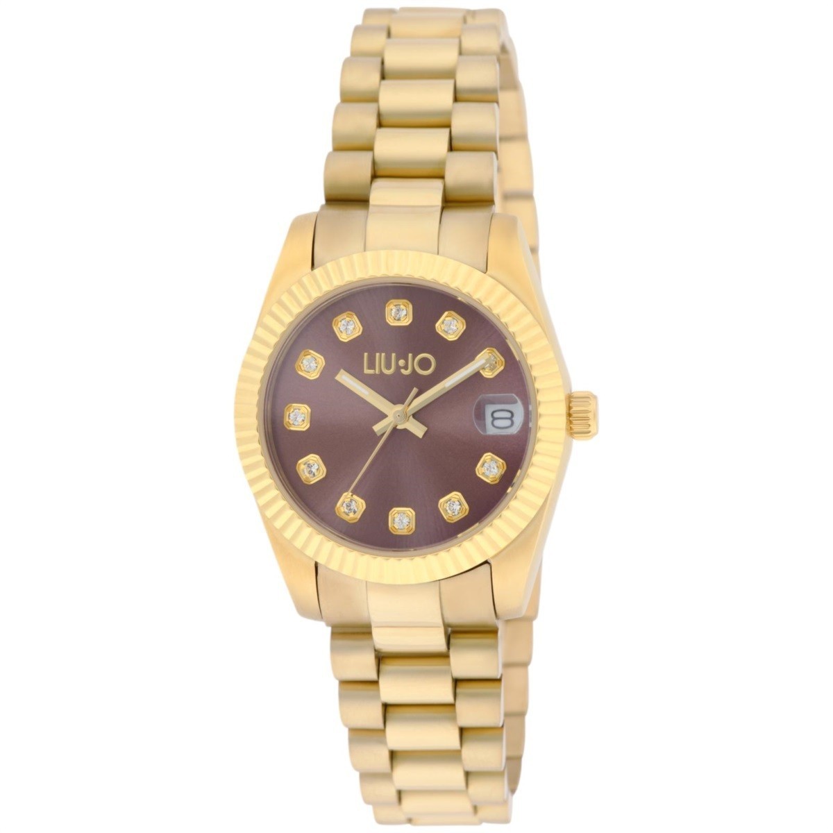 Womens Wristwatch LIU JO Luxury TIMELESS TLJ2487 Stainless Steel Golden Brown
