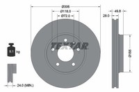 2X Textar Bremsscheibe 92116005 FüR Nissan Opel Renault