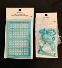 Bead Landing Clay Cutters And Clay Grid Texture Plate