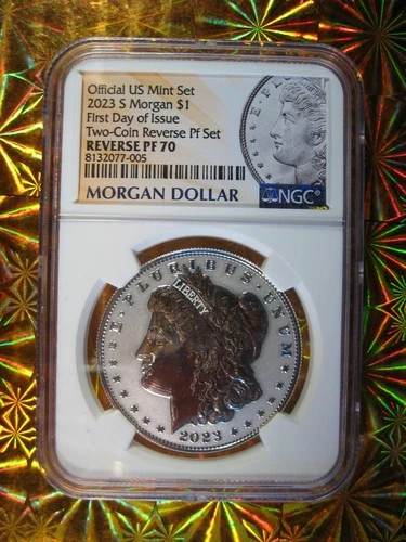 2023 US Mint SILVER MORGAN REVERSE PROOF DOLLAR NGC PF 70 First Day of Issue