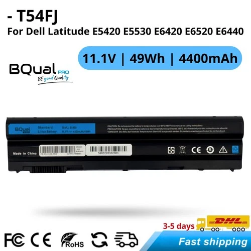 Laptop Battery T54FJ for Dell Latitude E5420 E5530 E6420 E6520 E6440 11.1V