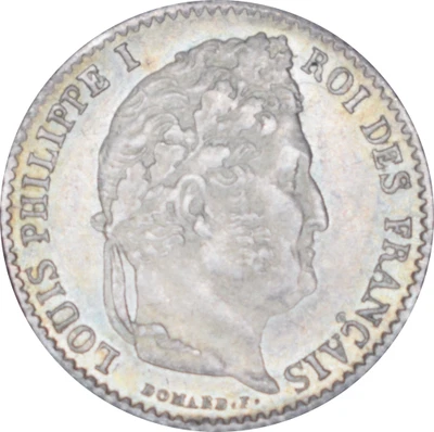 1/4 franc Louis Philippe 1831 A (Paris) 1,25g 74 726ex Argent SUP - Photo 1/2