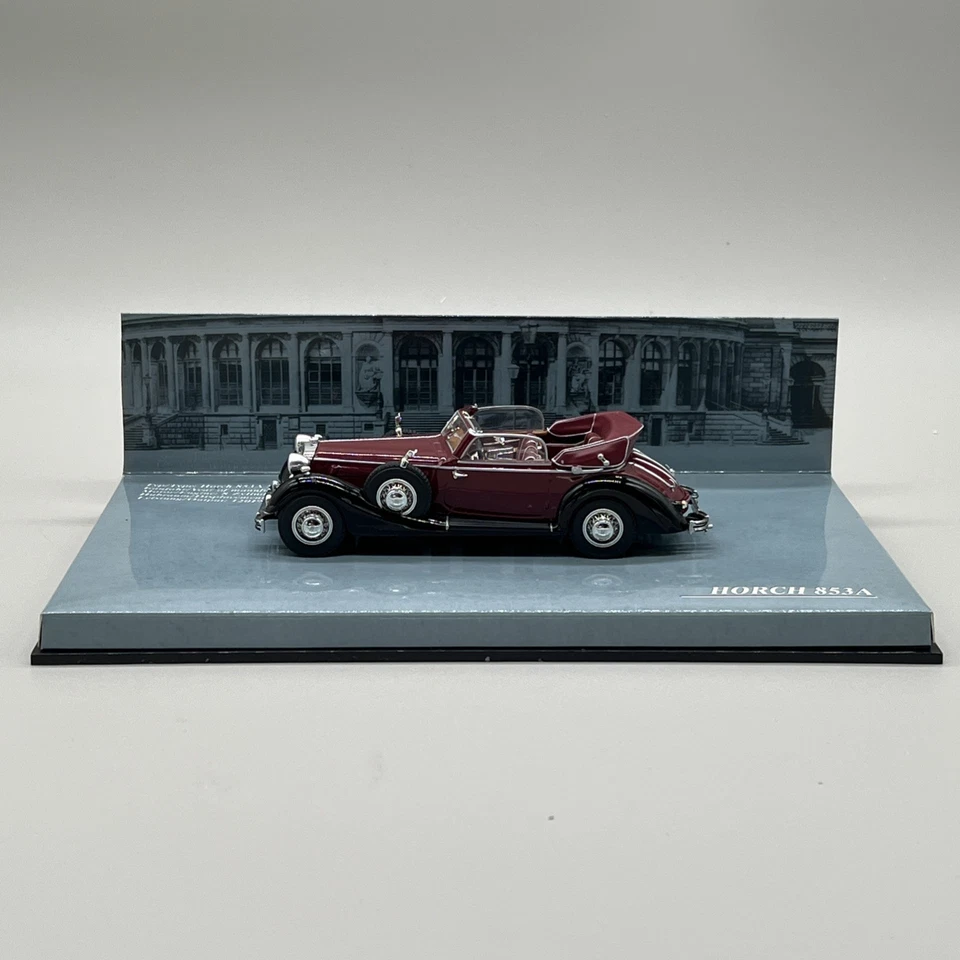 Minichamps Horch 853A escala 1/43 RARO rojo/negro en vitrina sin usar, en caja 436012031 Foto 2 de 4