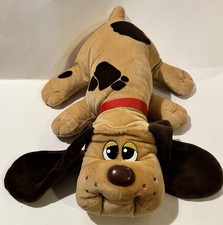 Pound Puppies Classic Chocolate Brown Black Patch Plush 16" Hasbro 2022 See Pic