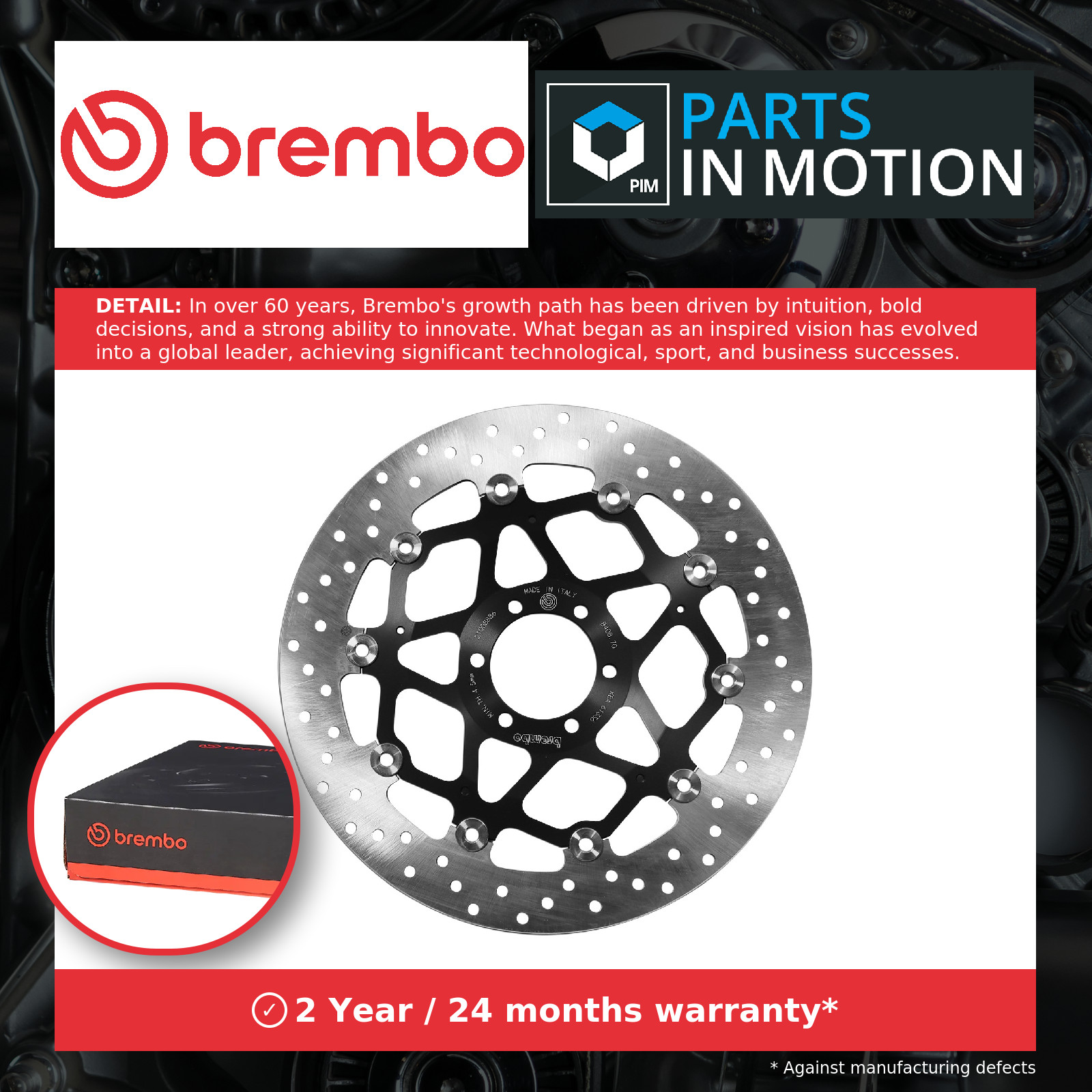 Motorcycle Brake Disc 78B40870 Brembo Genuine Top Quality Guaranteed New