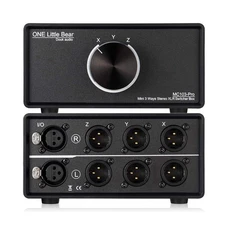 Nobsound 1-in-3-out XLR Audio Switch Balanced Stereo Passive Selector MC103 Pro