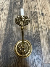 Vintage Brass Wall Sconce Ornate Hollywood Regency Candle Light Fixture Newport