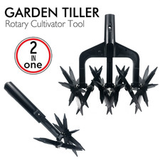 Gardening Rotary Tiller Manual Cultivator Hand-Held Garden Cultivator
