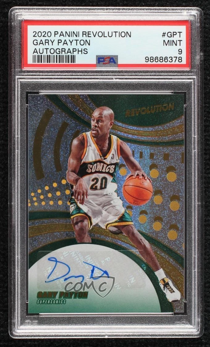 Panini Gary Payton Basketball Autographed Sports Trading Cards