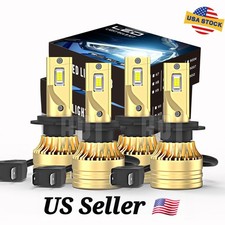 For Mercedes-Benz C250 C300 C350 - 4PC Combo Headlight High  Low Beam LED Bulbs