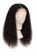 22? Kinky Curly 13x4 Lace Frontal Wig 19A HumanHair 200% Density Natural Colour